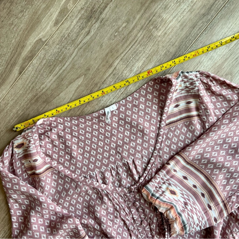 Pink Patterned Women's Jumpsuit - Picture 8 of 13